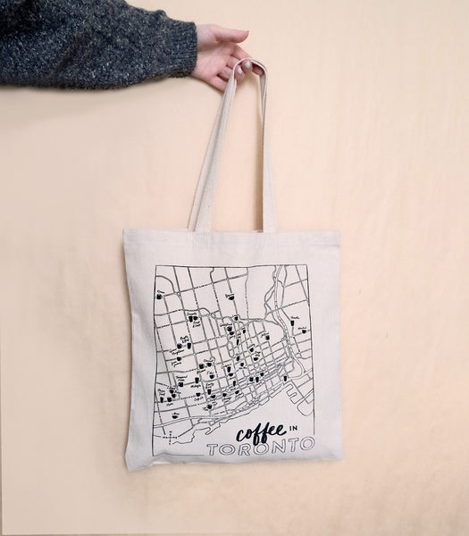 Coffee Toronto Map Tote Bag V1
