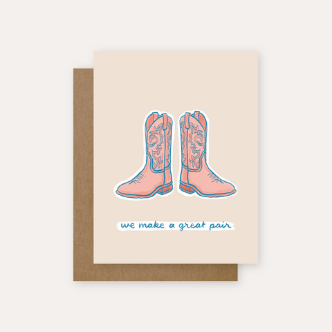 Great Pair Cowboy Boots Greeting Card