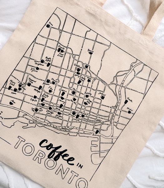Coffee Toronto Map Tote Bag V1
