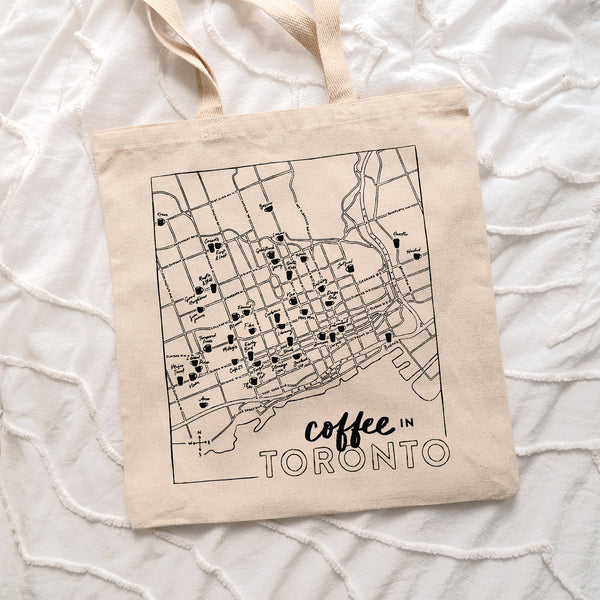 Coffee Toronto Map Tote Bag V1