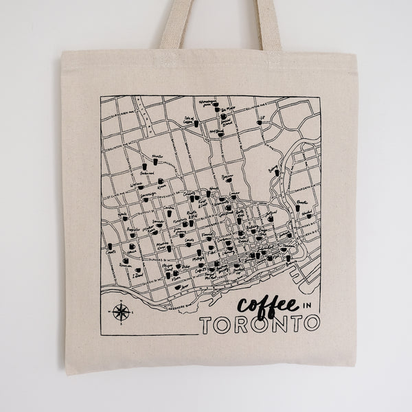 Coffee Toronto Map Tote Bag V2