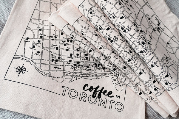 Coffee Toronto Map Tote Bag V2