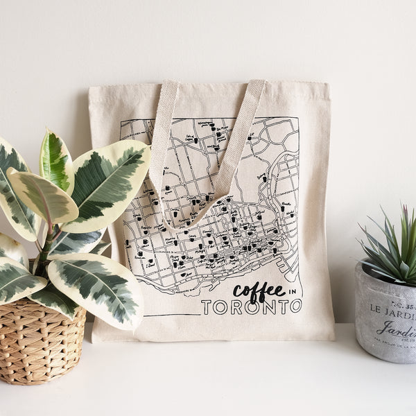 Coffee Toronto Map Tote Bag V2