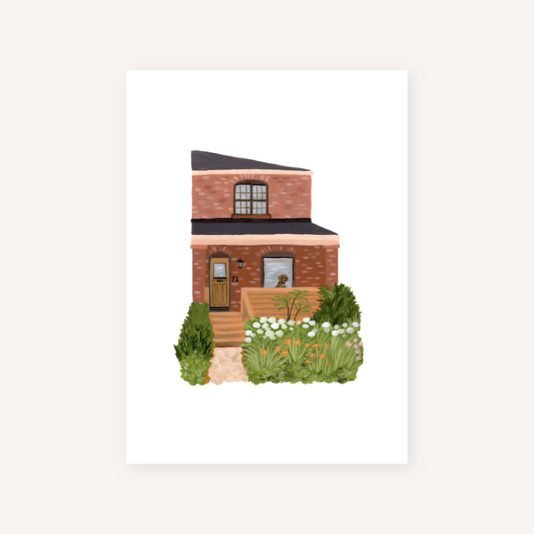 CUSTOM GOUACHE HOUSE PORTRAITS