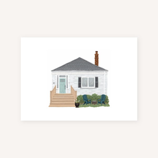 CUSTOM GOUACHE HOUSE PORTRAITS