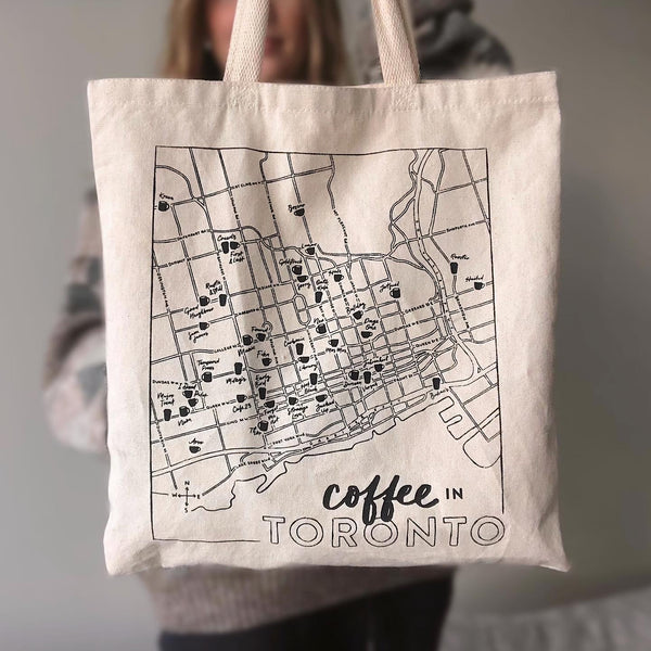 Coffee Toronto Map Tote Bag V1