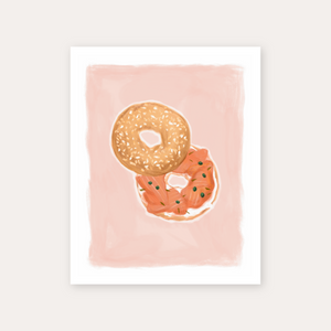Bagel with Cream Cheese and Lox Art Print