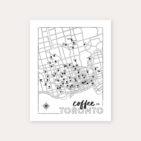 Coffee Toronto Map Print