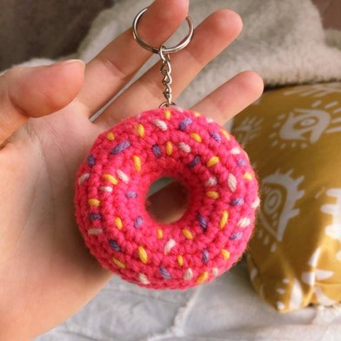 Crochet Donut Keychain