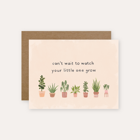 Plants New Baby Greeting Card