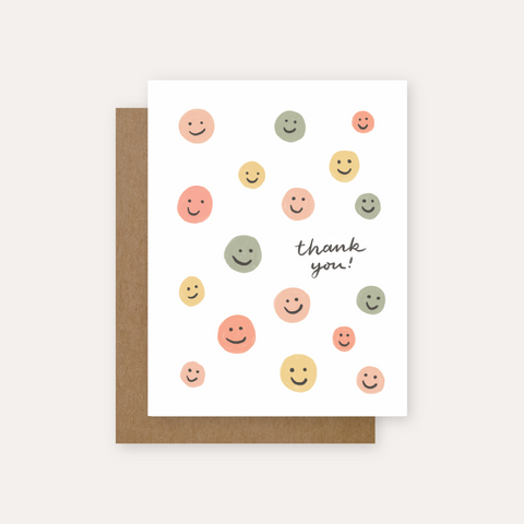 Thank You Happy Face Greeting Card