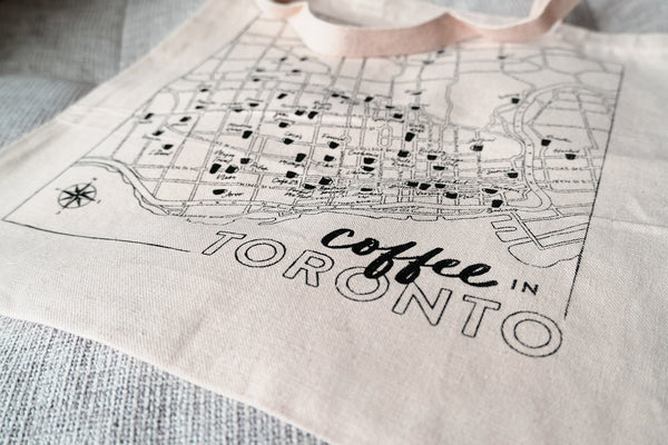 Coffee Toronto Map Tote Bag V2