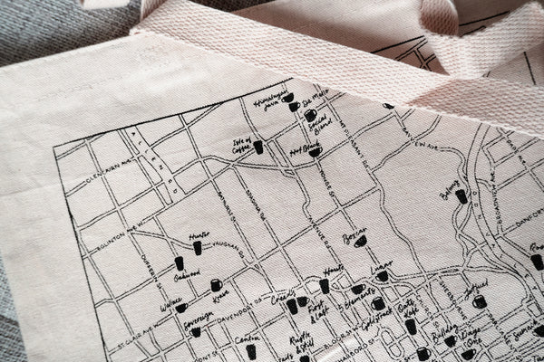 Coffee Toronto Map Tote Bag V2
