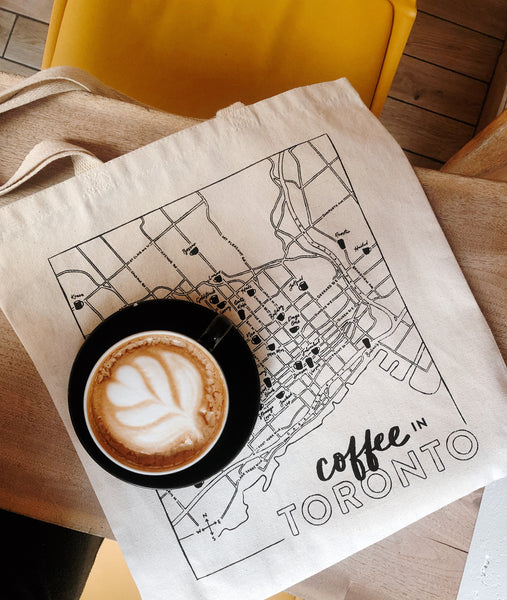 Coffee Toronto Map Tote Bag V1